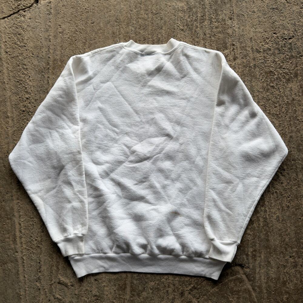 VINTAGE 90S WHO CARES CREWNECK FUNNY JOKE HUMOR DOT COM GRAPHIC MENS LARGE - Picture 3 of 5